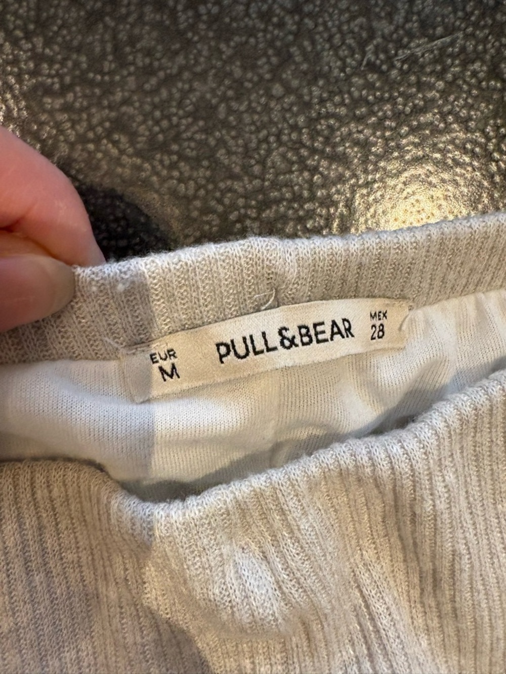 Pull&Bear Medium/Large Light Beige Ribbed Two-Piece Set - Picture 4 of 8